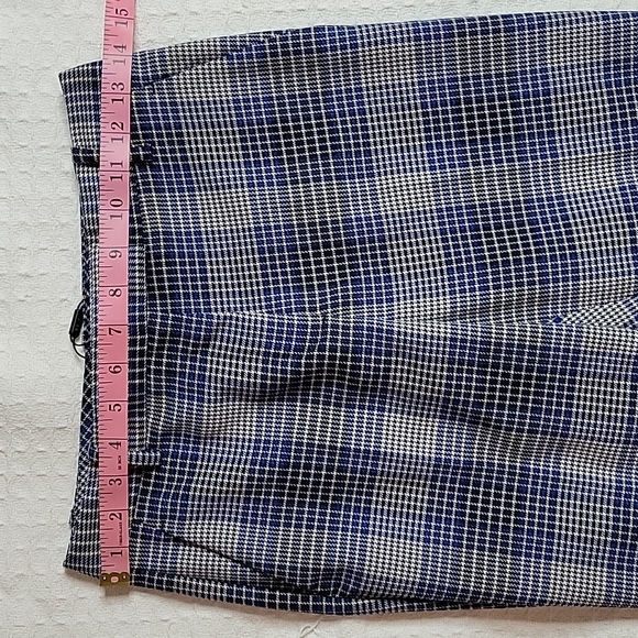 Reiss Josie taylored Trousers, Blue Plaid, Size 2 - Picture 10 of 13